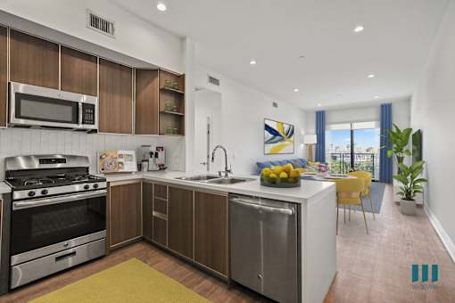 Open-Concept Kitchen, Dining, and Living Room