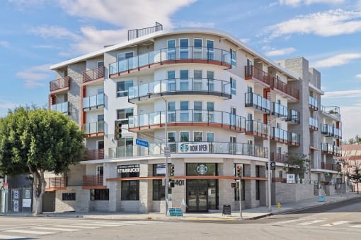 Residential Apartment Building with a Starbucks