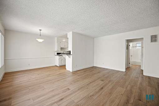 Kitchen and Open-Concept Dining and Living Room