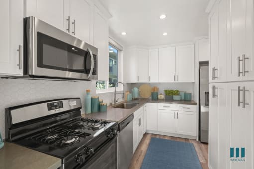 Full-Size Kitchen with Energy-Effcient Appliances and Ample Cabinet Storage
