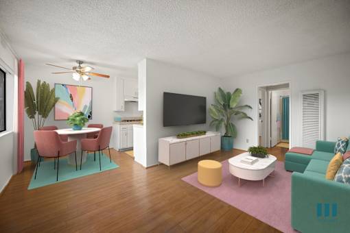 Open-Concept Dining and Living Room