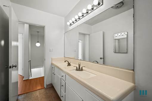 Bathroom with Vanity Cabinet Storage