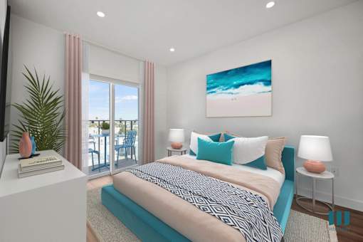 Large-Size Bedroom with Patio - Dunn Floor Plan