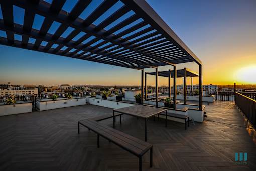 Sunset Views from the Rooftop Deck