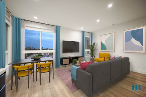 Dining and Living Room Space at Ogden Garden by Wiseman, California