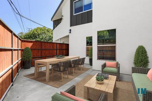 Large-Size Patio Space with Privacy Fence