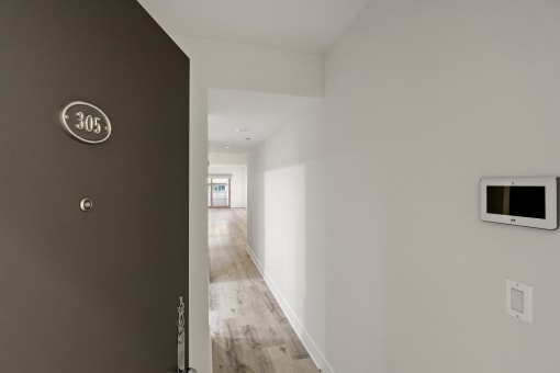 Entrance to Apartment with In-Suite Alarm System
