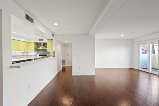 Open-Concept Kitchen, Dining, and Living Room Areas