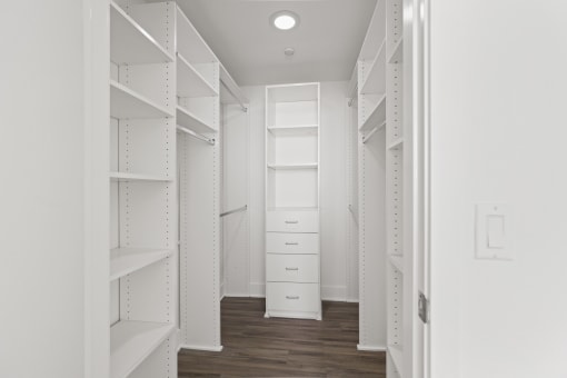 Master Bedroom Walk-In Closet with Built-In Organizers