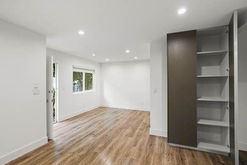 Open-Concept Living Room Space with Storage