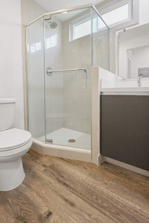 Bathroom with Stand-In Shower and Glass Door