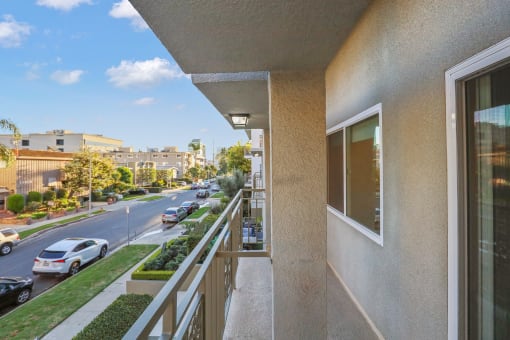 Apartment with Upstairs Patio View