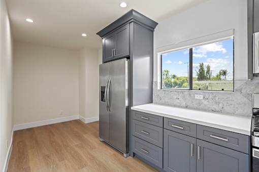 Kitchen with Energy-Efficient Stainless Appliances