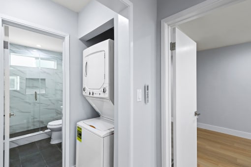 In-Suite Washer & Dryer and Bathroom