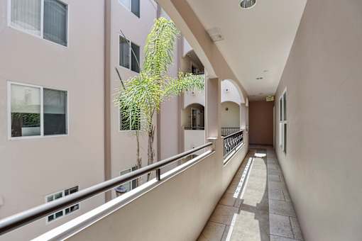 Exterior Hallway of Armacost Colony by Wiseman