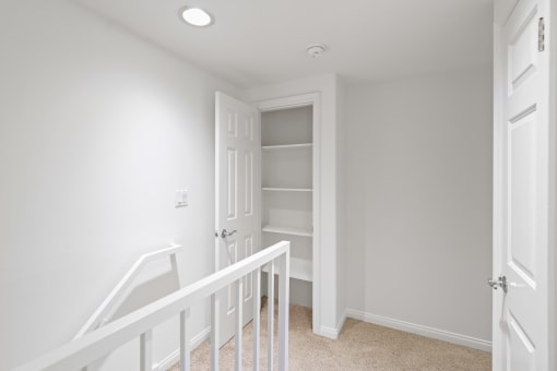 Second-Floor with Hall Closet with Built-In Shelving