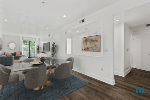 Dining and Living Room with Balcony