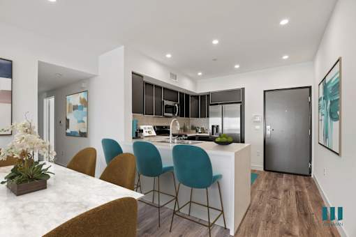 Kitchen with Countertop Bar and Energy-Efficient Appliances