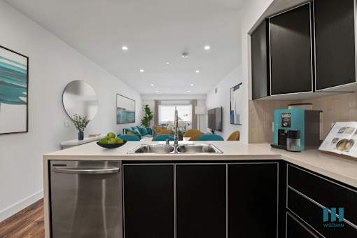 Open-Concept Kitchen and Living Room Space