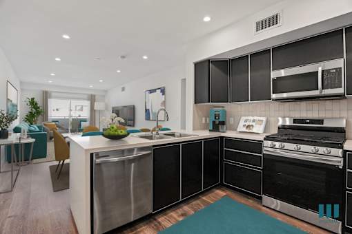 Open-Concept Kitchen with Countertop Bar