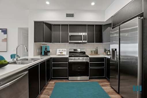 Large-Size Kitchen with Stainless-Steel Appliances