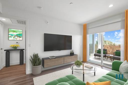 Entryway and Living Room with a Patio