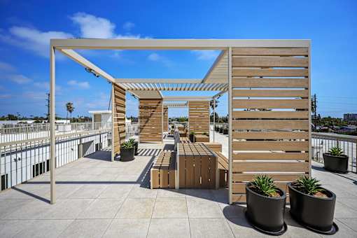 Rooftop Pergola at Venice Wave by Wiseman, California