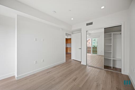 Bedroom with Mirrored Closet at Venice Wave by Wiseman, Venice, 90291