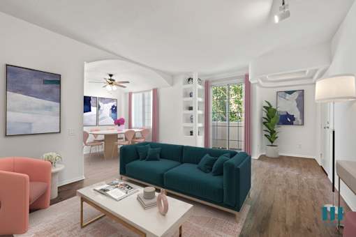Spacious Open-Concept Living and Dining Room