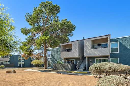 Exterior Building with Stairwell at Woodcreek Apartments in Las Vegas NV
