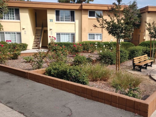 Exterior Courtyard at Park Villas Apartments in National City