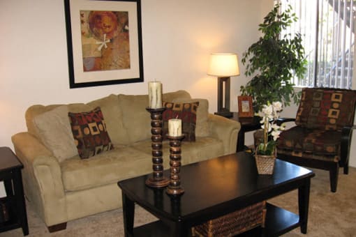 living room at Riverstone Apartments in Antioch, CA