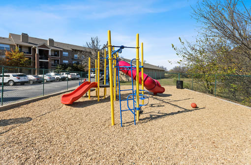 Outdoor playground at Cypress View Villas Apartments in Weatherford, TX
