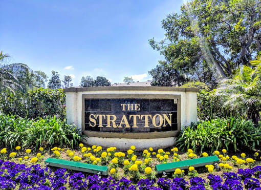 Stratton moument sign at Stratton apartments in San Diego CA