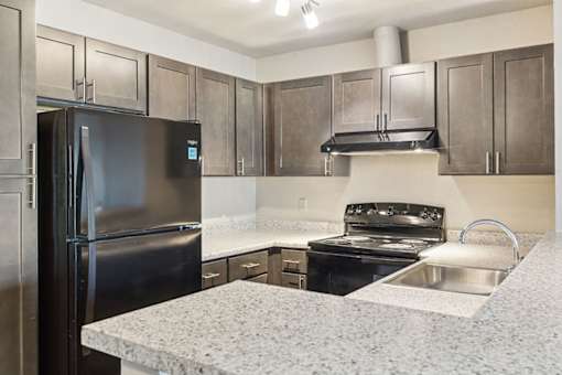 Vacant Kitchen at Woodcreek Apartments in Las Vegas NV