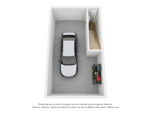One Bed 1 bath floor plan C at The Daniels at Northern Gateway Apartments, Saukville