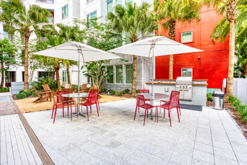 Outdoor Grill With Intimate Seating Area at The Parker at Maitland Station, Florida, 32751