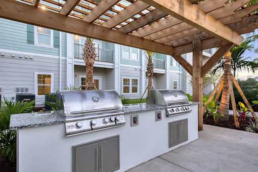 Modern community building with clean architecture in Port St Lucie, Florida