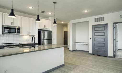 Open kitchen and spacious living room in Apollo Beach, Florida