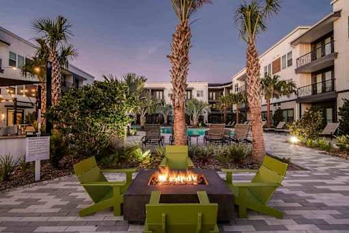 The luxurious living area at The Citizen at Waterset offers modern amenities in Apollo Beach, FL.