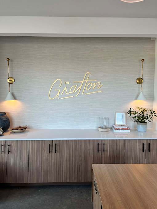 the lobby or reception area of the giraffes hotel