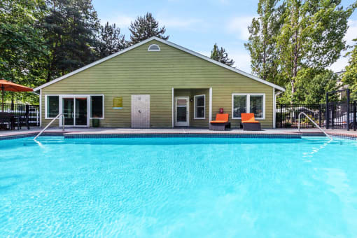 our apartments showcase a swimming pool