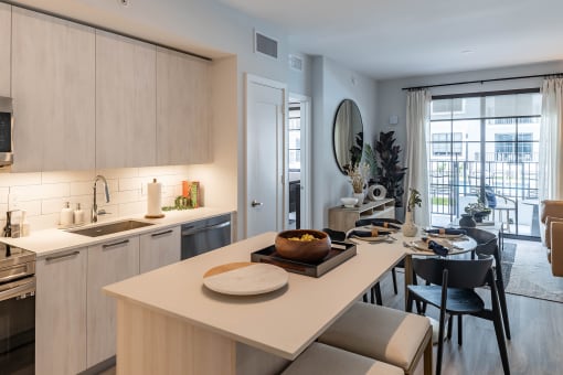 a kitchen and dining area in a 555 waverly unit at Leena Plantation, Florida