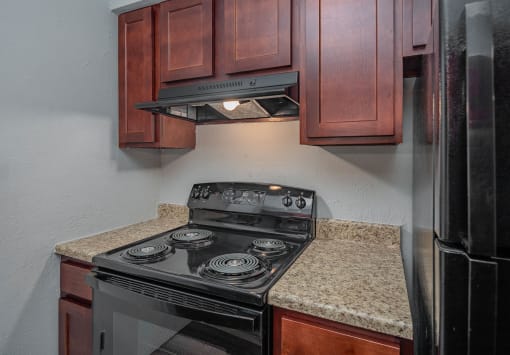 the kitchen of our studio apartment at riviera palms
