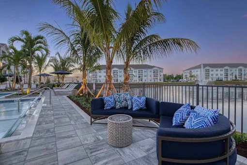 Beautifully designed leasing office exterior in Port St Lucie, Florida