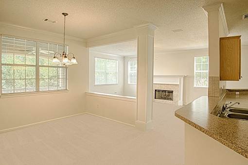 living room with fireplace