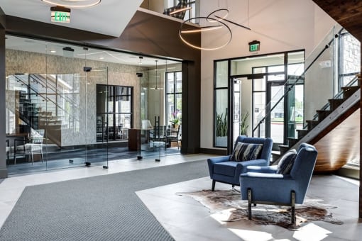 Clubhouse interior at Icon Apartment Homes at Ferguson Farm, Bozeman, Montana