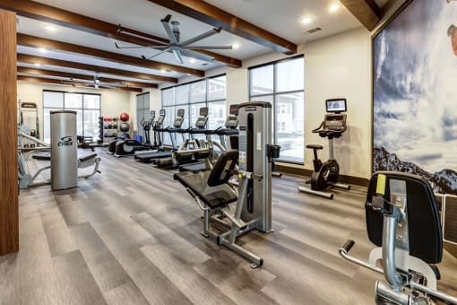 Gym at Icon Apartment Homes at Ferguson Farm, Bozeman, MT, 59718