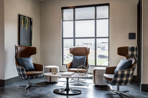 Table and chair at Icon Apartment Homes at Ferguson Farm, Montana