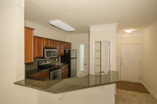 kitchen cabinets and counters